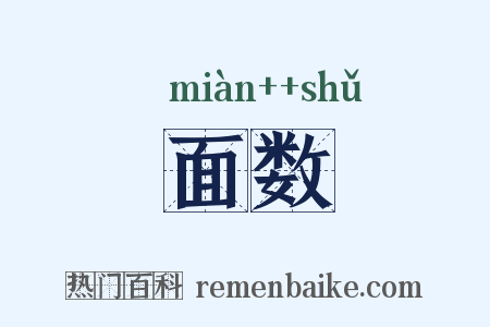 面数是什么意思的图片